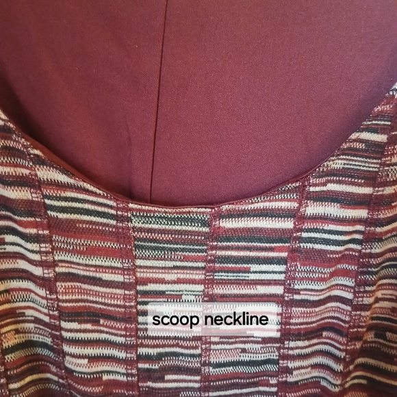 Luxology Women's  Lined Fit & Flare  Multi Color Strped Dress Size M - Picture 4 of 10